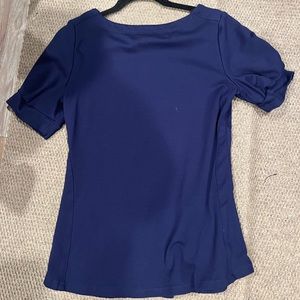 Jaanuu puff sleeve scrub top medium navy blue